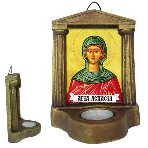 ΑΓΙΑ ΑΣΠΑΣΙΑ - Εικονοστάσι Τοίχου & Βάσης με Ρεσώ