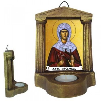ΑΓΙΑ ΕΥΑΝΘΙΑ - Εικονοστάσι Τοίχου & Βάσης με Ρεσώ