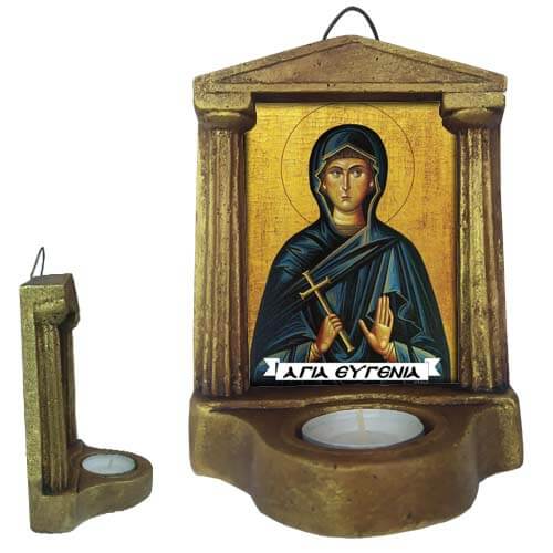 ΑΓΙΑ ΕΥΓΕΝΙΑ - Εικονοστάσι Τοίχου & Βάσης με Ρεσώ