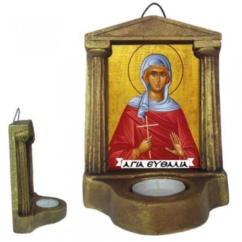 ΑΓΙΑ ΕΥΘΑΛΙΑ - Εικονοστάσι Τοίχου & Βάσης με Ρεσώ