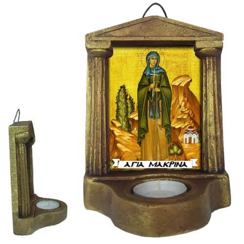 ΑΓΙΑ ΜΑΚΡΙΝΑ - Εικονοστάσι Τοίχου & Βάσης με Ρεσώ