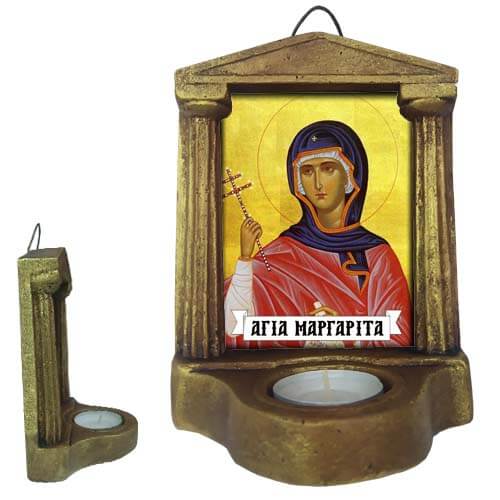 ΑΓΙΑ ΜΑΡΓΑΡΙΤΑ - Εικονοστάσι Τοίχου & Βάσης με Ρεσώ