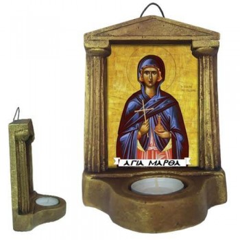 ΑΓΙΑ ΜΑΡΘΑ - Εικονοστάσι Τοίχου & Βάσης με Ρεσώ