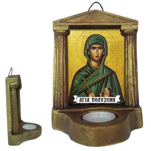 ΑΓΙΑ ΠΟΛΥΞΕΝΗ - Εικονοστάσι Τοίχου & Βάσης με Ρεσώ