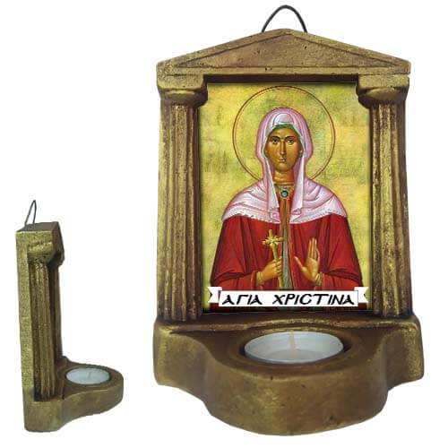 ΑΓΙΑ ΧΡΙΣΤΙΝΑ - Εικονοστάσι Τοίχου & Βάσης με Ρεσώ