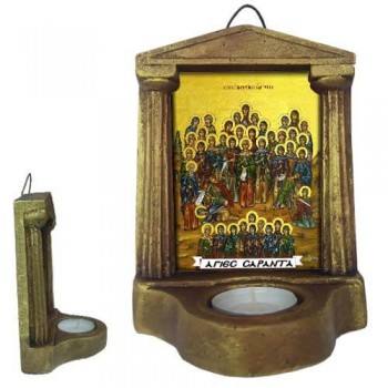 ΑΓΙΕΣ ΣΑΡΑΝΤΑ ΠΑΡΘΕΝΟΜΑΡΤΥΡΕΣ - Εικονοστάσι Τοίχου & Βάσης με Ρεσώ