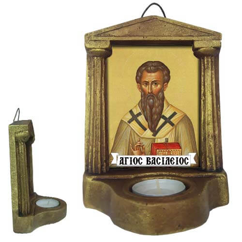 ΑΓΙΟΣ ΒΑΣΙΛΕΙΟΣ - Εικονοστάσι Τοίχου & Βάσης με Ρεσώ