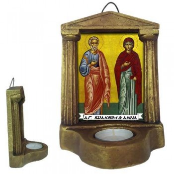 ΑΓΙΟΙ ΙΩΑΚΕΙΜ & ΑΝΝΑ - Εικονοστάσι Τοίχου & Βάσης με Ρεσώ
