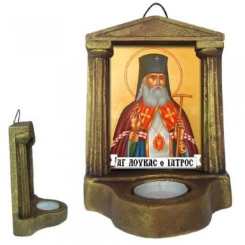 ΑΓΙΟΣ ΛΟΥΚΑΣ Ο ΙΑΤΡΟΣ - Εικονοστάσι Τοίχου & Βάσης με Ρεσώ