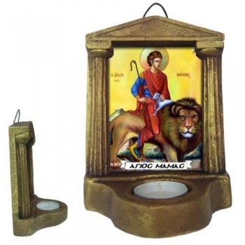 ΑΓΙΟΣ ΜΑΜΑΣ - Εικονοστάσι Τοίχου & Βάσης με Ρεσώ