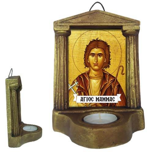 ΑΓΙΟΣ ΜΑΜΜΑΣ - Εικονοστάσι Τοίχου & Βάσης με Ρεσώ