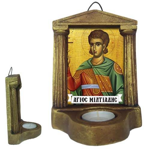 ΑΓΙΟΣ ΜΙΛΤΙΑΔΗΣ - Εικονοστάσι Τοίχου & Βάσης με Ρεσώ