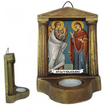 ΕΥΑΓΓΕΛΙΣΜΟΣ ΤΗΣ ΘΕΟΤΟΚΟΥ - Εικονοστάσι Τοίχου & Βάσης με Ρεσώ