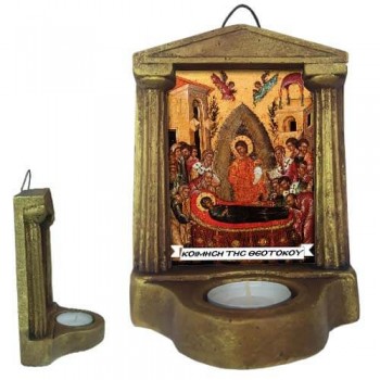 ΚΟΙΜΗΣΗ ΘΕΟΤΟΚΟΥ - Εικονοστάσι Τοίχου & Βάσης με Ρεσώ