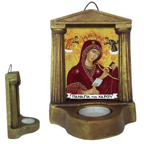 ΠΑΝΑΓΙΑ ΤΟΥ ΧΑΡΟΥ - Εικονοστάσι Τοίχου & Βάσης με Ρεσώ