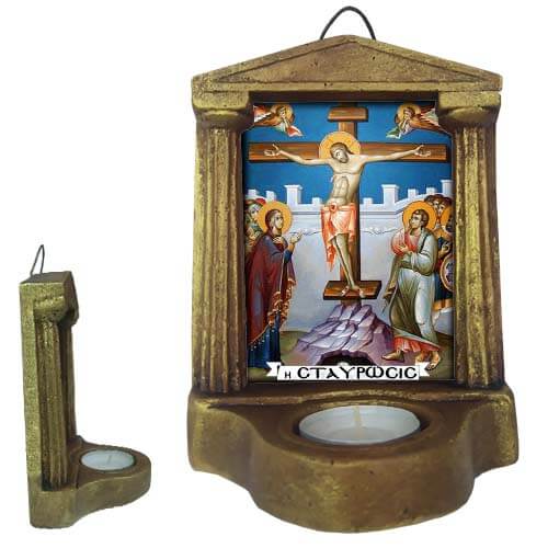 ΣΤΑΥΡΩΣΗ ΧΡΙΣΤΟΥ - Εικονοστάσι Τοίχου & Βάσης με Ρεσώ