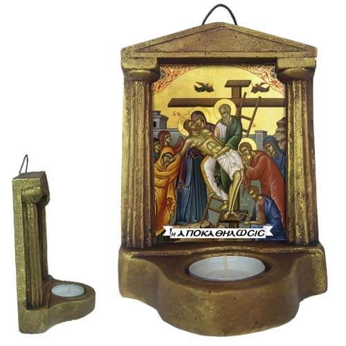 ΑΠΟΚΑΘΗΛΩΣΗ ΤΟΥ ΧΡΙΣΤΟΥ - Εικονοστάσι Τοίχου & Βάσης με Ρεσώ