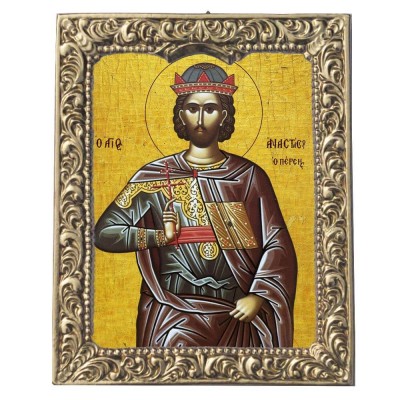 ΑΓΙΟΣ ΑΝΑΣΤΑΣΙΟΣ - Λευκή Βυζαντινή Κορνίζα