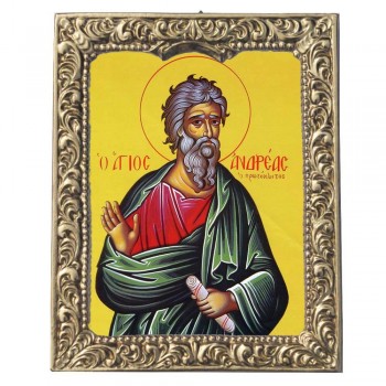ΑΓΙΟΣ ΑΝΔΡΕΑΣ - Λευκή Βυζαντινή Κορνίζα