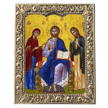 ΧΡΙΣΤΟΣ ΜΕ ΤΗΝ ΠΑΝΑΓΙΑ & ΠΡΟΔΡΟΜΟΣ - Βυζαντινή Κορνίζα
