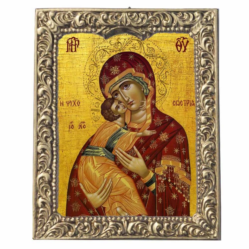 ΠΑΝΑΓΙΑ ΨΥΧΟΣΩΣΤΡΙΑ - Βυζαντινή Κορνίζα