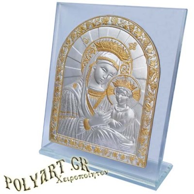 ΘΕΟΤΟΚΟΣ ΠΑΝΑΓΙΑ  – Κρυστάλλινη Επιτραπέζια Εικόνα 26cm