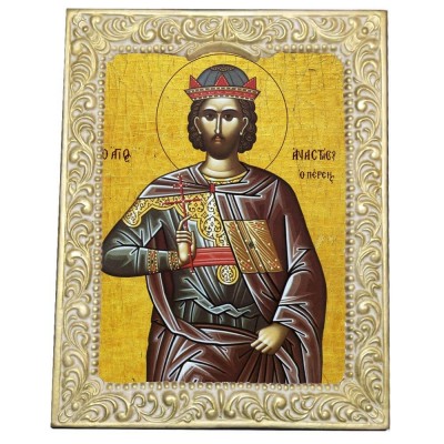 ΑΓΙΟΣ ΑΝΑΣΤΑΣΙΟΣ - Λευκή Βυζαντινή Κορνίζα