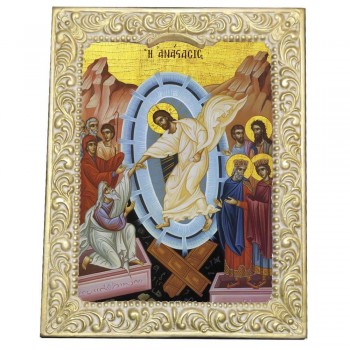 ΑΝΑΣΤΑΣΗ ΧΡΙΣΤΟΥ - Βυζαντινή Κορνίζα