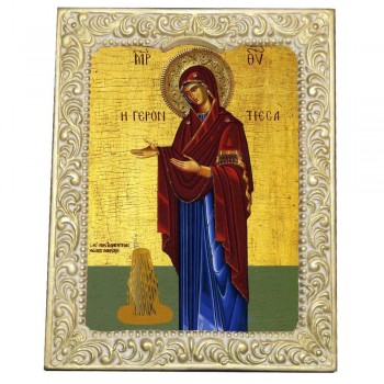 ΠΑΝΑΓΙΑ ΓΕΡΟΝΤΙΣΣΑ - Βυζαντινή Κορνίζα