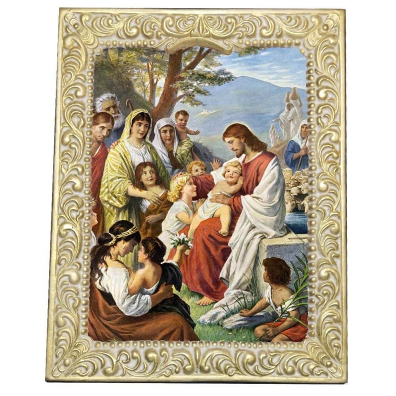 ΙΗΣΟΥΣ ΧΡΙΣΤΟΣ ΜΕ ΠΑΙΔΙΑ - Βυζαντινή Κορνίζα