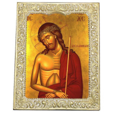 ΙΗΣΟΥΣ ΧΡΙΣΤΟΣ ΝΥΜΦΙΟΣ - Λευκή Βυζαντινή Κορνίζα