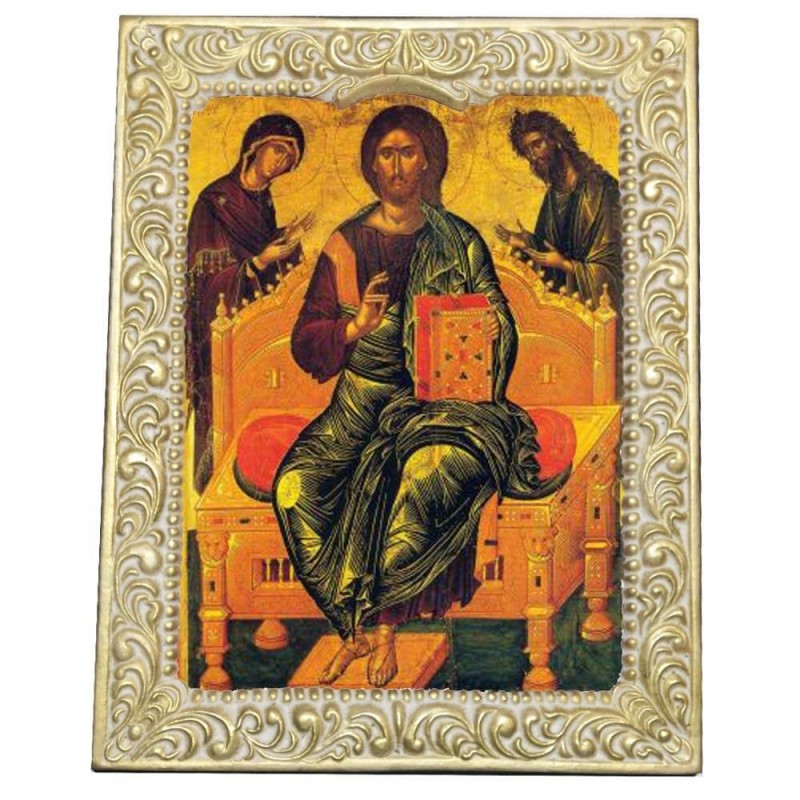 ΧΡΙΣΤΟΣ ΜΕ ΤΗΝ ΠΑΝΑΓΙΑ & ΠΡΟΔΡΟΜΟΣ - Βυζαντινή Κορνίζα