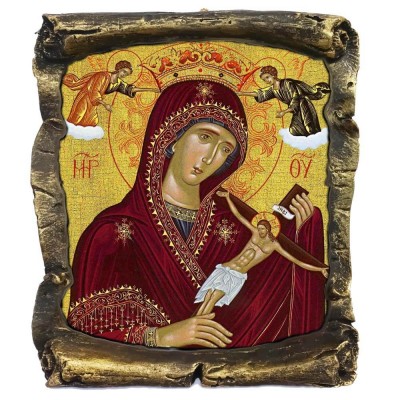 ΠΑΝΑΓΙΑ ΤΟΥ ΧΑΡΟΥ - Μαύρος Κεραμικός Πάπυρος 20cm