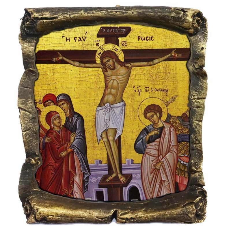 ΣΤΑΥΡΩΣΗ ΧΡΙΣΤΟΥ - Μαύρος Κεραμικός Πάπυρος 20cm