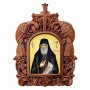Άγιος Παΐσιος - Ξυλόγλυπτη Κορνίζα Παγώνια 38cm
