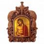 Ιησούς Χριστός ο Νυμφίος - Ξυλόγλυπτη Κορνίζα Παγώνια 38cm