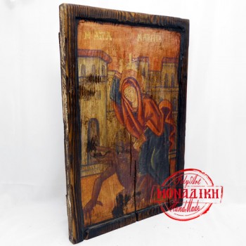 ΑΓΙΑ ΜΑΡΙΝΑ (Παλαιωμένη εικόνα από θαλασσόξυλα) 