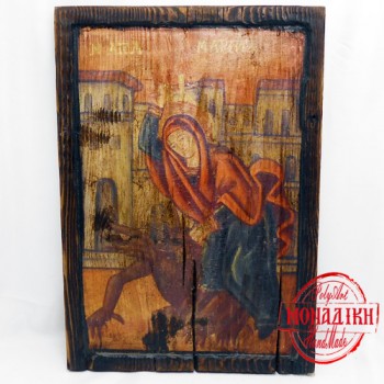 ΑΓΙΑ ΜΑΡΙΝΑ (Παλαιωμένη εικόνα από θαλασσόξυλα) 