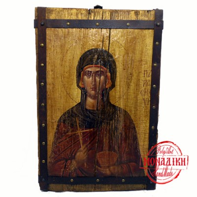 ΑΓΙΑ ΠΑΡΑΣΚΕΥΗ (Παλαιωμένη εικόνα από θαλασσόξυλο) 