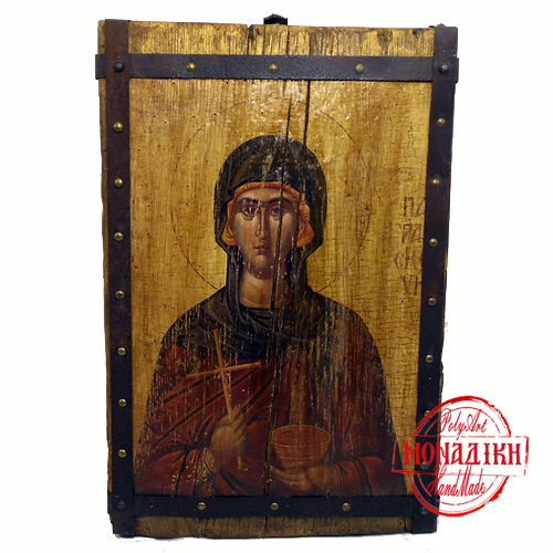 ΑΓΙΑ ΠΑΡΑΣΚΕΥΗ (Παλαιωμένη εικόνα από θαλασσόξυλο) 