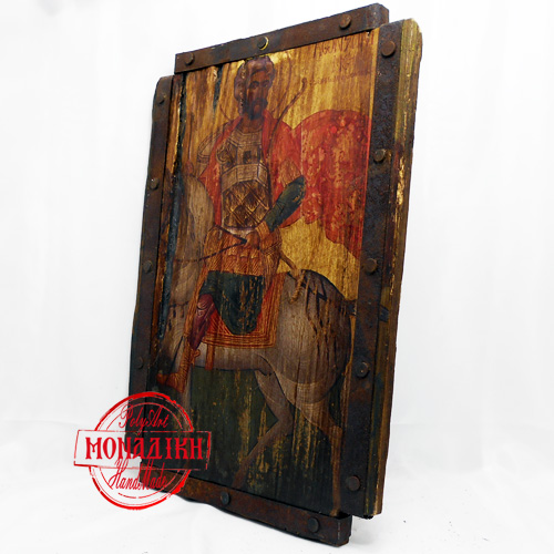 ΆΓΙΟΣ ΚΩΣΤΑΝΤΙΝΟΣ (παλαιωμένη εικόνα από θαλασσόξυλο) 