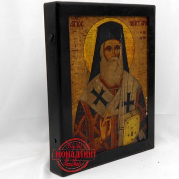 ΆΓΙΟΣ ΝΕΚΤΑΡΙΟΣ  (Παλαιωμένη εικόνα από θαλασσόξυλο) 