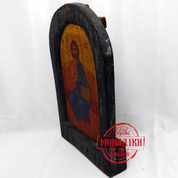 ΙΗΣΟΥΣ ΕΥΛΟΓΩΝ  (παλαιωμένη εικόνα από θαλασσόξυλο) 