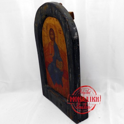 ΙΗΣΟΥΣ ΕΥΛΟΓΩΝ  (παλαιωμένη εικόνα από θαλασσόξυλο) 