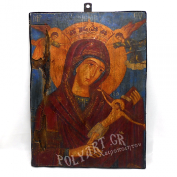 ΠΑΝΑΓΙΑ ΤΟΥ ΧΑΡΟΥ (Παλαιωμένη εικόνα από θαλασσόξυλο) 