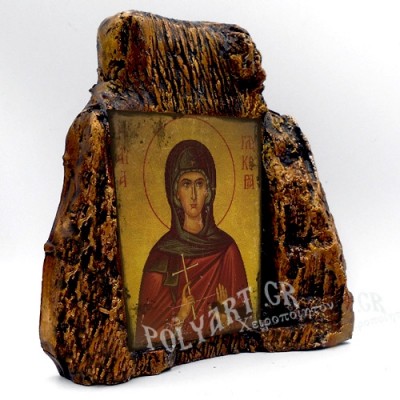 ΑΓΙΑ ΓΛΥΚΕΡΙΑ – Εικόνα σε Πέτρα (Μεσαία 13cm)