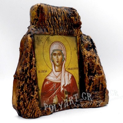 ΑΓΙΑ ΜΕΛΠΟΜΕΝΗ – Εικόνα σε Πέτρα (Μεσαία 13cm)