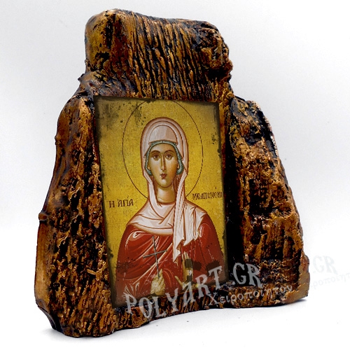 ΑΓΙΑ ΜΕΛΠΟΜΕΝΗ – Εικόνα σε Πέτρα (Μεσαία 13cm)
