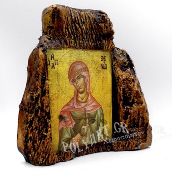 ΑΓΙΑ ΞΕΝΙΑ – Εικόνα σε Πέτρα (Μεσαία 13cm)