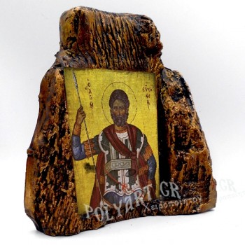 ΑΓΙΟΣ ΕΥΣΤΑΘΙΟΣ – Εικόνα σε Πέτρα (Μεσαία 13cm)